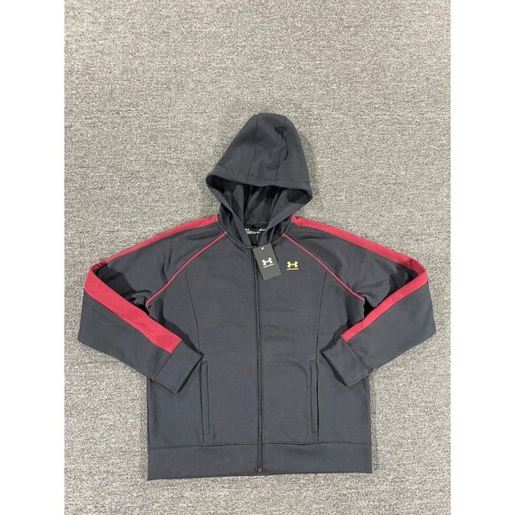 Under Armour Sweater Womens Large Black Red Hoodie Sweatshirt Asian Tiger Tattoo - Picture 1 of 16